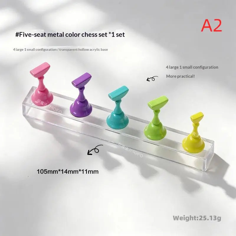 Nail Tips Magnetic Stand 1 Display Practice UV Gel Polish Perfect Art Qme A2