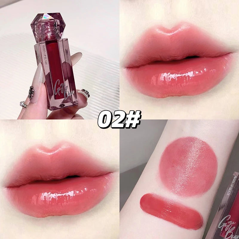 Gege Bear Mirror Lip Glaze Watery Shimmering Light Gloss Makeup 6 Qme GX1319-2