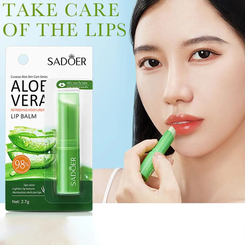 Vitamin C Aloe Coconut Lip Balm Moisturizing Anti Cracking Hydrating Repair Nourishing Lipstick Lips Skin Care Products Qme