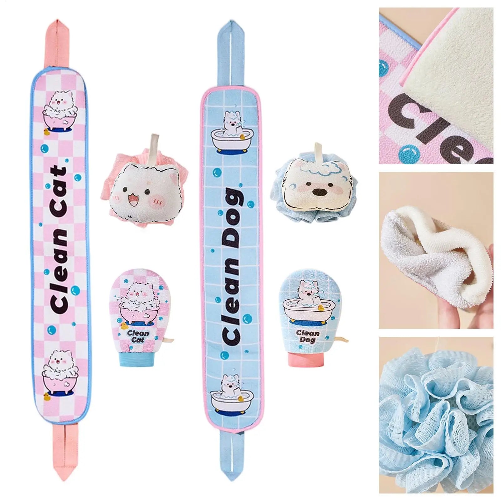 Shower Mitt Soft Arm Scrubber Ball Body Scrub Towel For Women Daily Spa Home Bathroom Back Legs Hand Arm Cleaning Qme