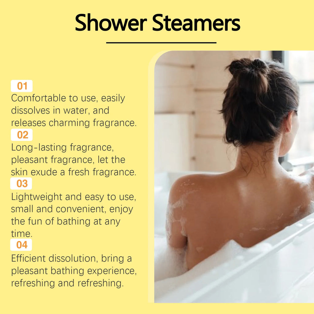 Shower Steamers Tablets Aromatherapy Relief Physical Fatigue Stress Improve Mood Enhance Sleep Quality Relaxing Bath Tablets Set Qme
