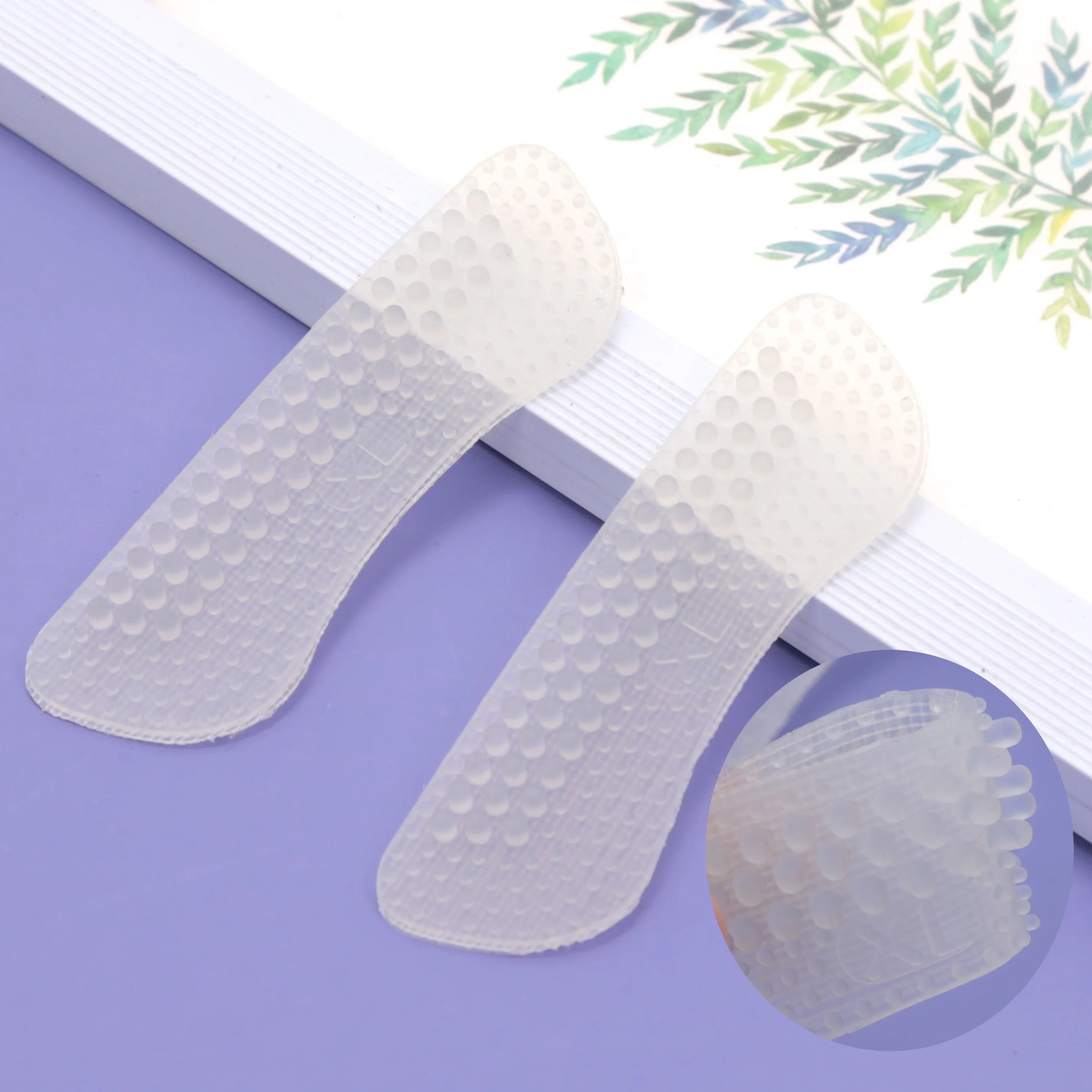 Silicone Heel Protectors Stickers Heels Grips for Women Men Anti Slip Heel Cushions Non-Slip Inserts Pads Foot Soft Heel Care Qme A(XL) China Mainland