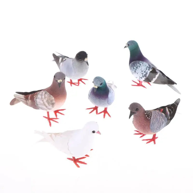 Artificial Birds Simulation Grey Pigeon Dove Model Imitation Animal Party Wedding Supply Photography Props Home Decoration Qme