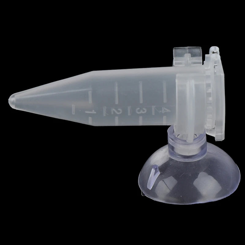 ^1Pc Automatic Fish Feeder Tapered Aquarium Worm Feeder Funnel Cup With Suction Cup Qme