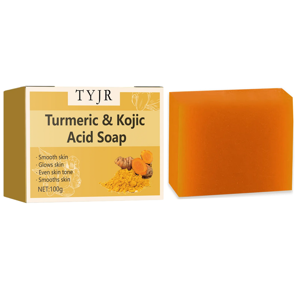 Ginger soap for cleansing, anti-acne, whitening and brightening the face, removing acne and fading dark spots, turmeric soap Qme LEMON