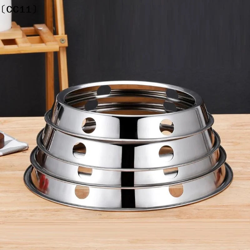 Stainless Steel Wok Ring Pot Holder Gas Stove Rack Heat Insulation Qme