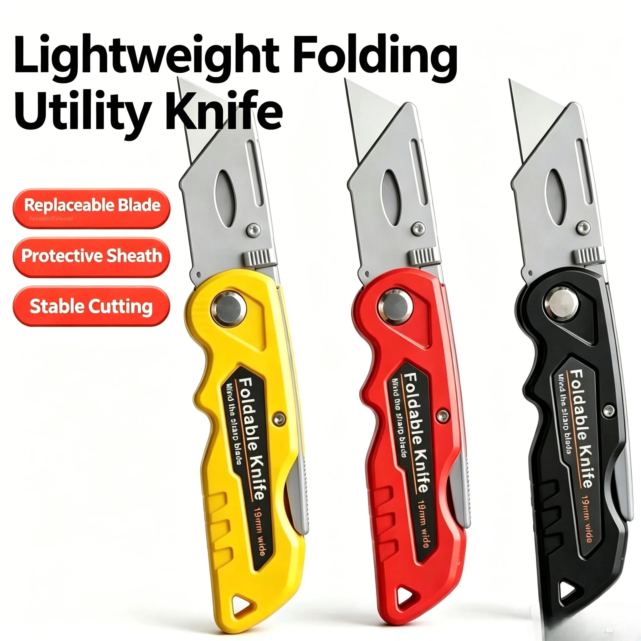 Alloy Folding Art Knife, Electrician Knife, Folding Knife Tool, Ladder Shaped Knife, ABS Handle, Paper Cutting Knife Qme