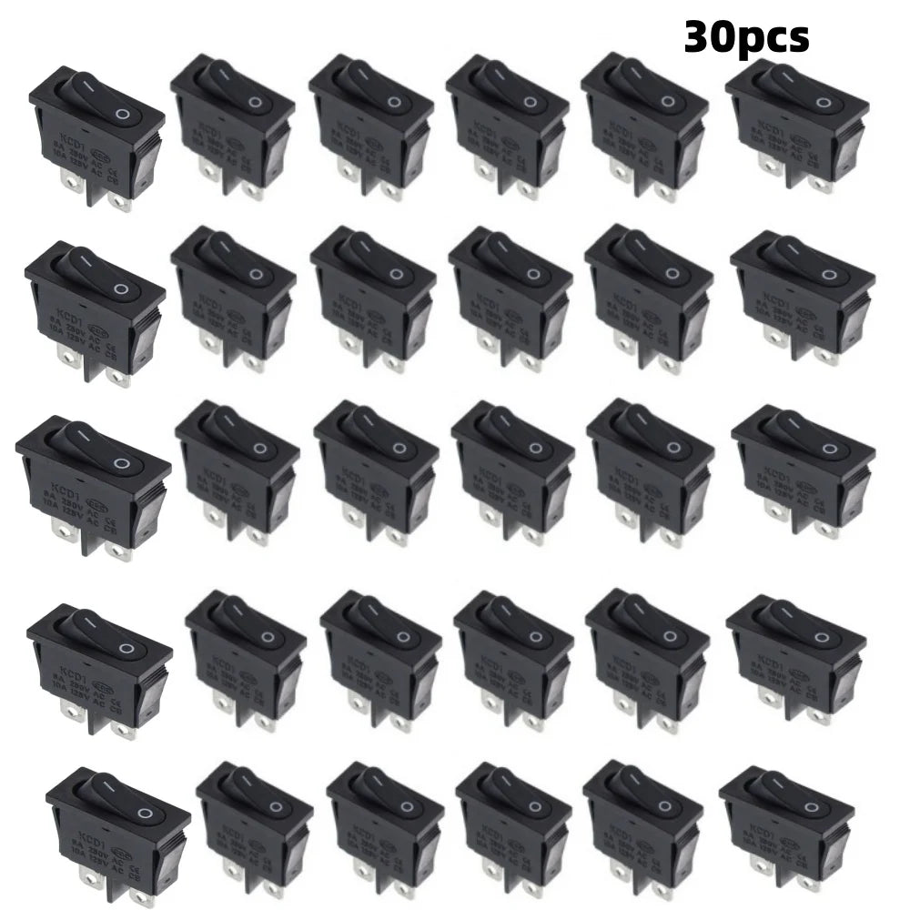 5/10/30pcs Thin Flat Type Manual Transfer Switch 9.5 * 21MM Instrument Toggle Switch for Some Electronic Device Power Supplies Qme black-30pcs