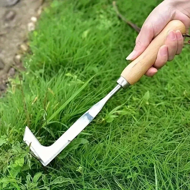 Stainless Steel Manual Weed Puller Gardening Rake Hand Weeder Sharp Qme