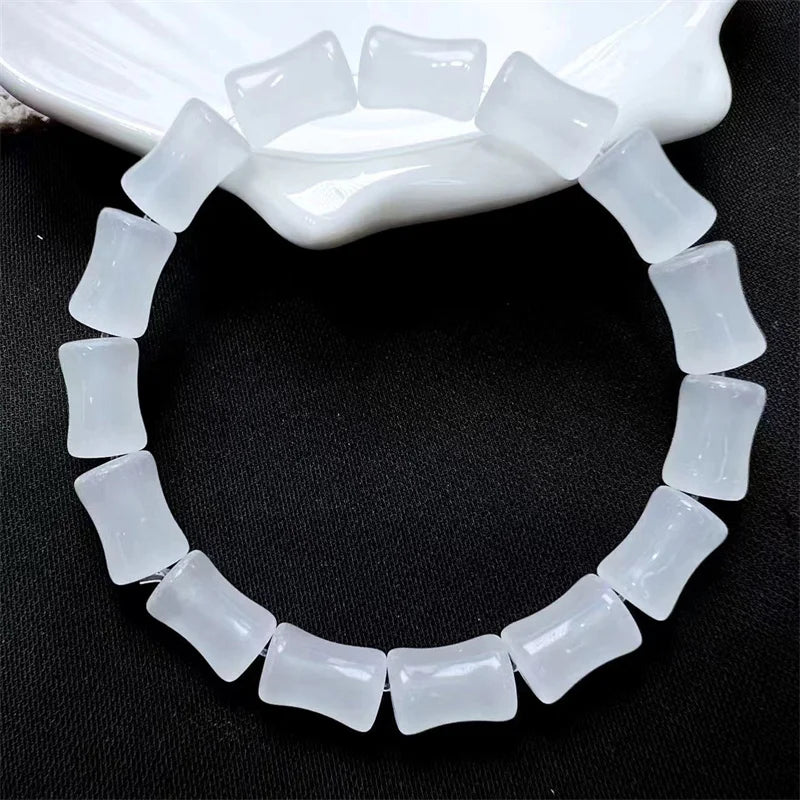 Chinese Imitation Bodhi Plate Playing Bracelet Girl Gradient Glass Bead Bracelet for Unisex Present DIY Jewelry Wholesale Qme white ABS