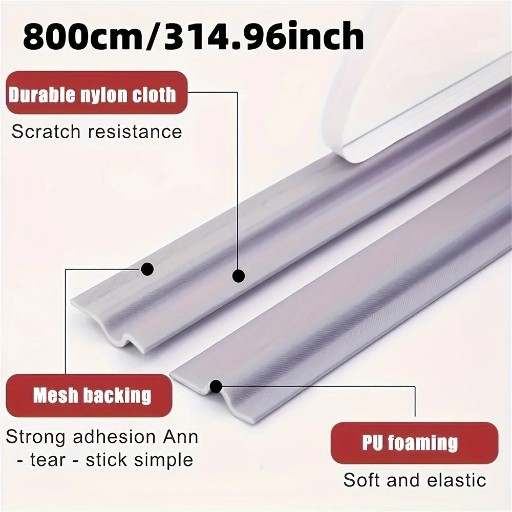 1 roll of self-adhesive weatherproof sealing strip for doors and windows - for dust, rain and noise reduction sealing tape Qme