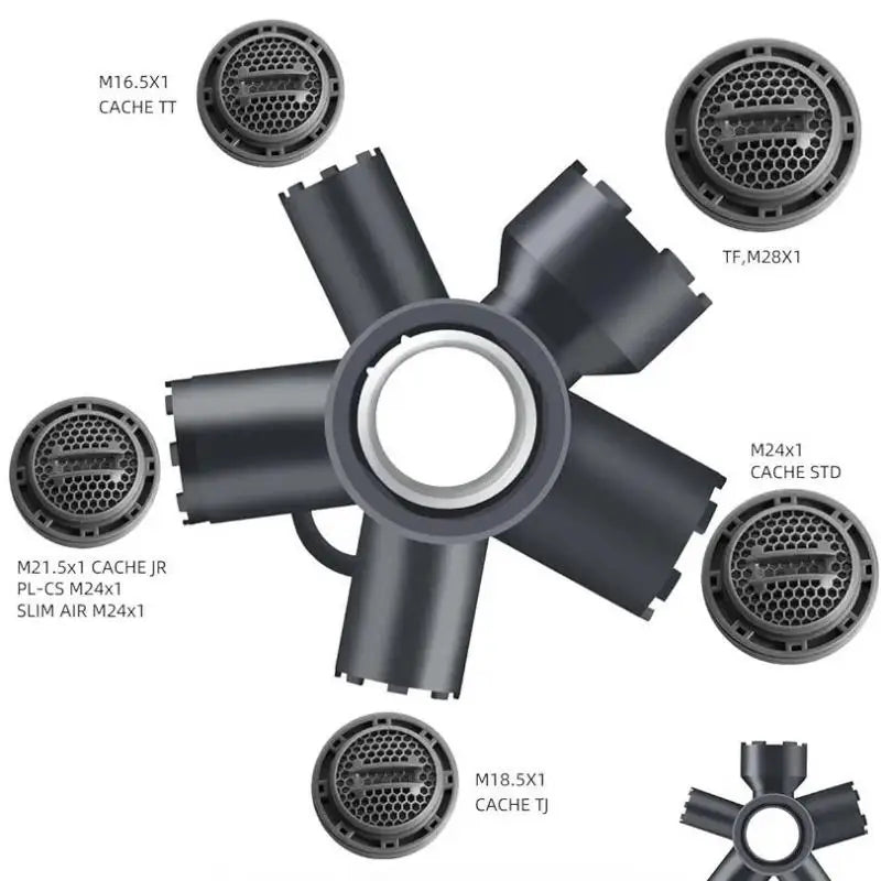 1Pcs Faucet Aerator Key 10 In 1 ABS Faucet Aerator Removal Tool For Threaded Aerator/Aerator With Housing Cut Edge&Round. Qme