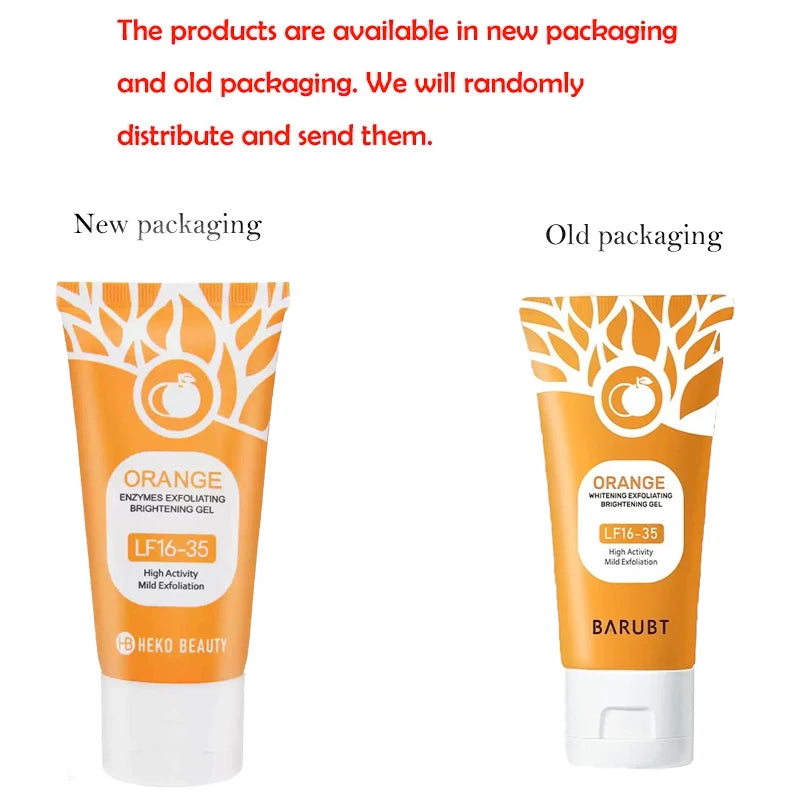 50g Orange Exfoliating Gel For Facial Body Gentle Orange Facial Scrub Body Cleansing Gel Dead Skin Remover Scrub Skin Cleaning Qme