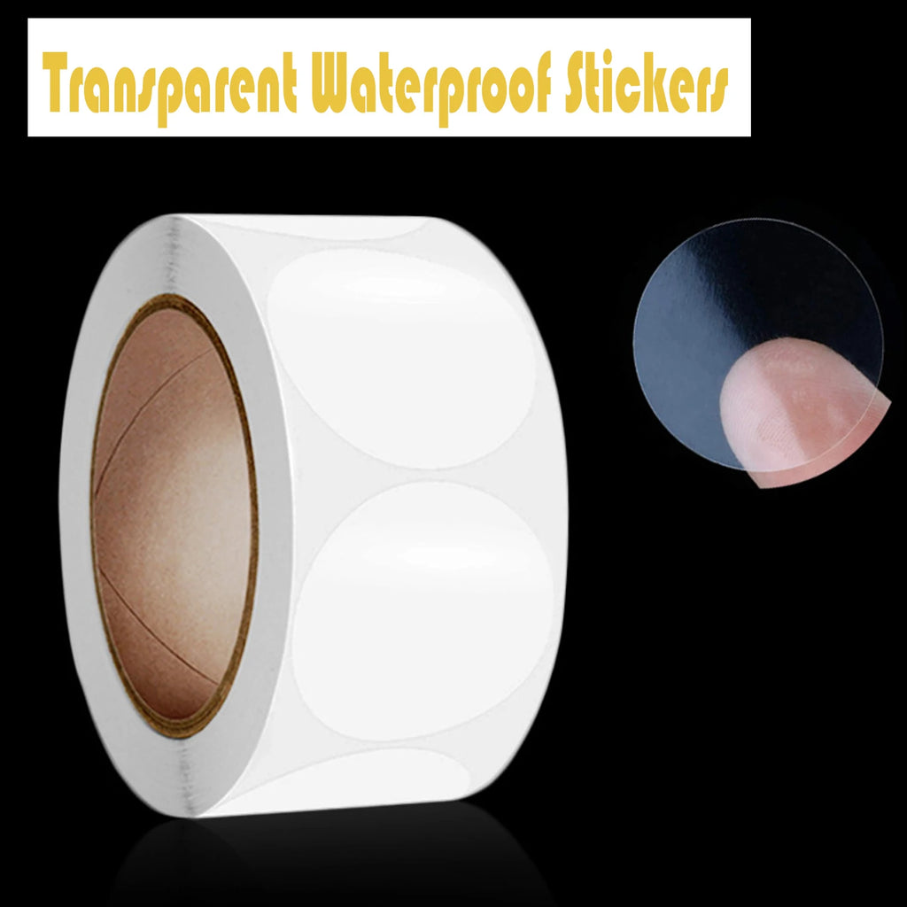 500Pcs Clear Circle Stickers Tape for Sealing, Ideal for Packages, Envelopes, Mailers and Boxes Qme
