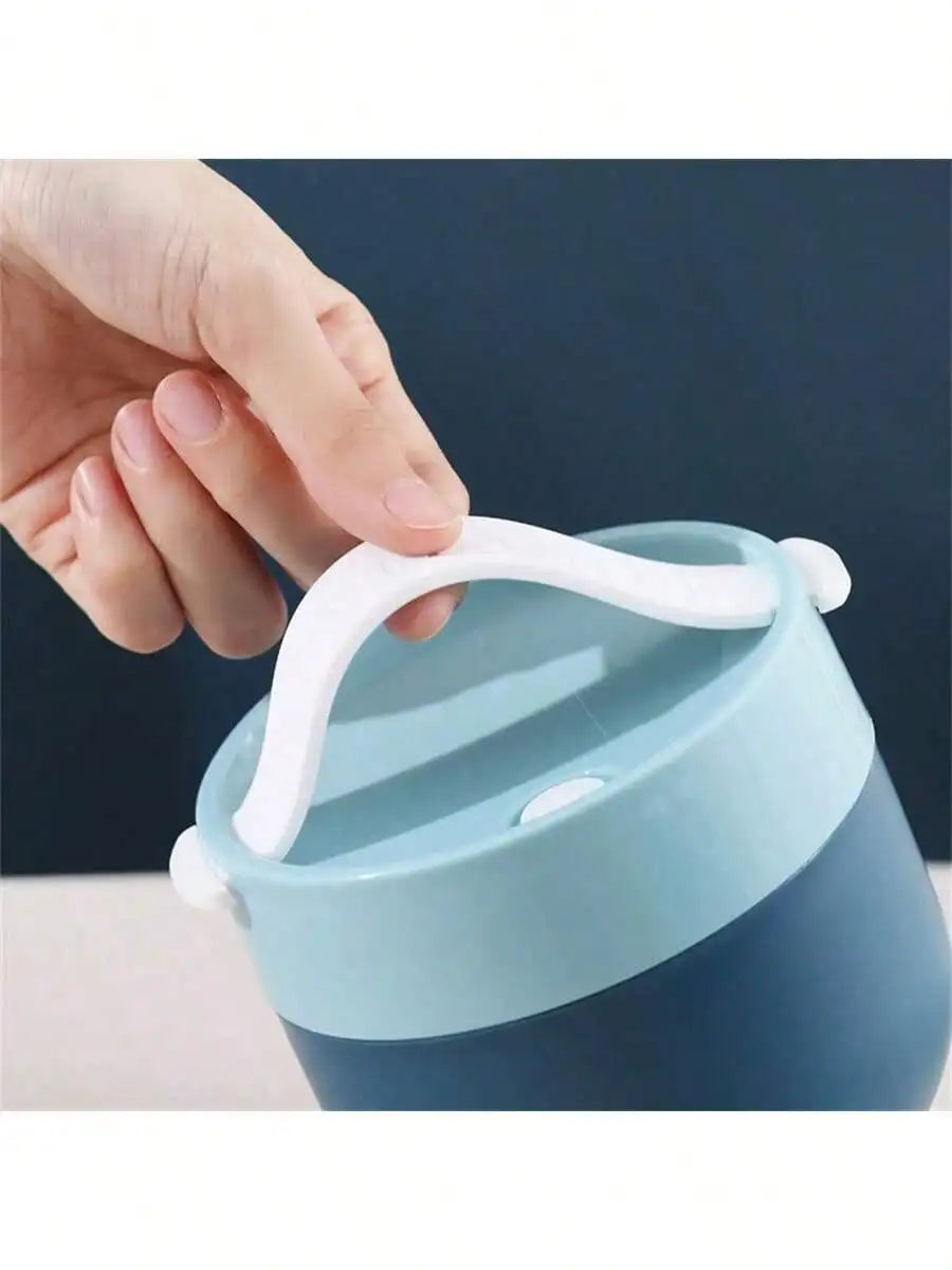Dual Portable Sealed Breakfast Box Lid Spoon Can Be Carried Hand Qme