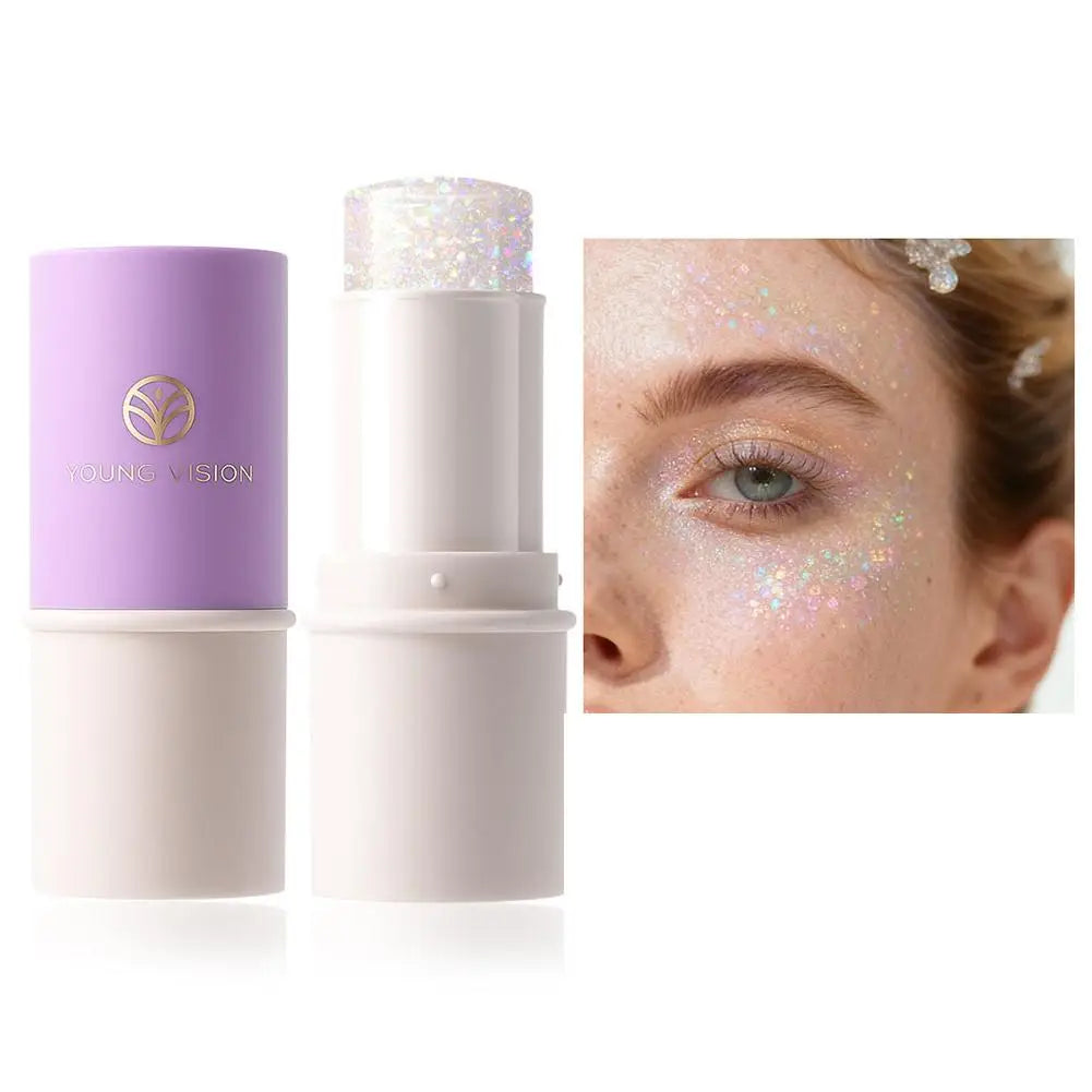 Holographic Sequins Body Glitter Stick Face Hair Makeup Festival Qme 01 white
