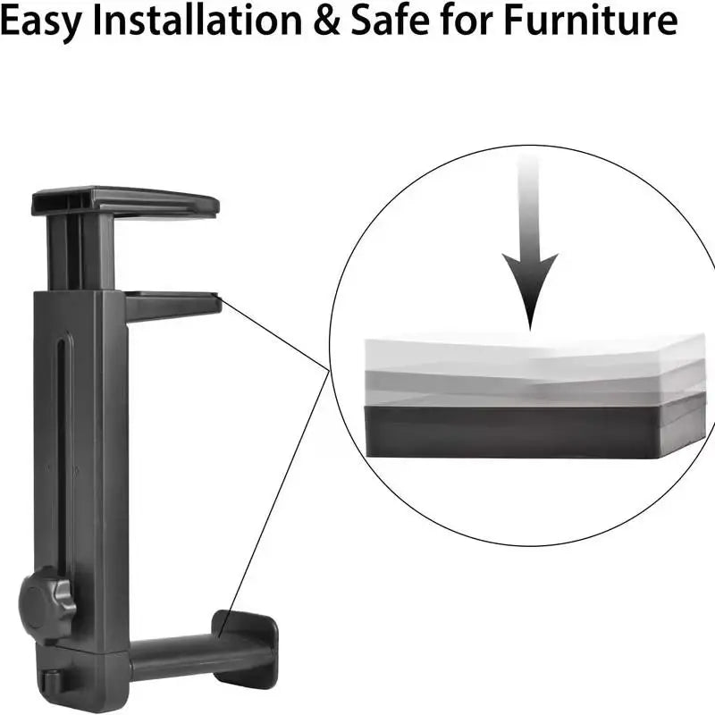 Headphone Stand Organizers Rotatable Extendable Under Desk Clamp Qme