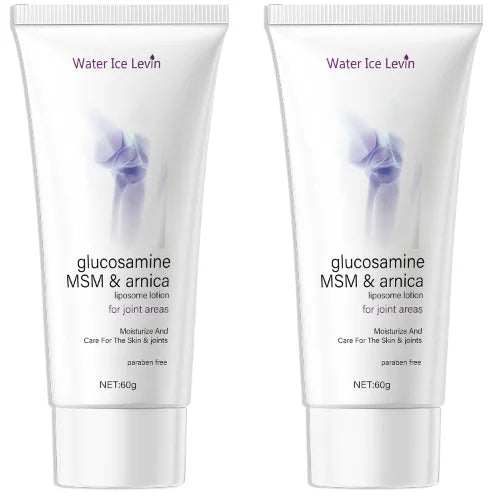 Glucosamine MSM & Arnica Joint Cream Liposome Lotion - Moisturizes, Nourishes & Protects Skin & Joints, Paraben-Free Formula. Qme Ivory 60g