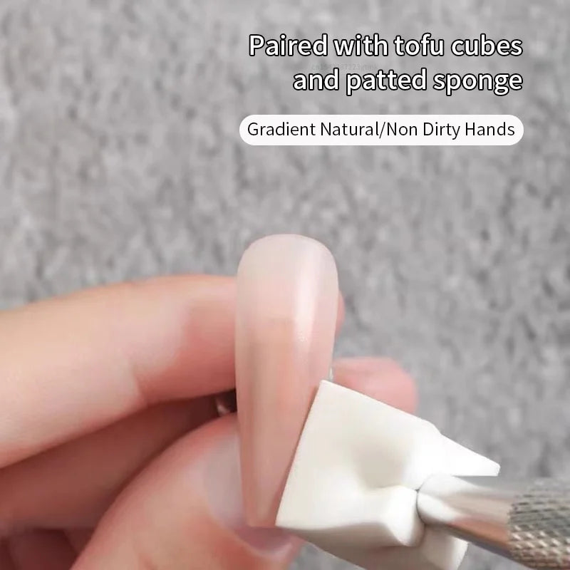 Square Nail Art Sponge Gradient Brushes Gel Polish Design Grab Pen Qme