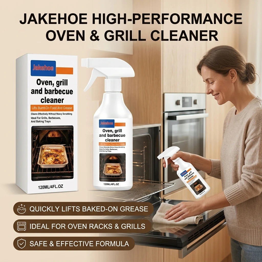 Ovens Grill Cleaning Spray Removing Burnt‑on Food Dissolving Grease No‑scrub Barbecue Baking Trays Cleaner Heavy‑duty Degreaser Qme