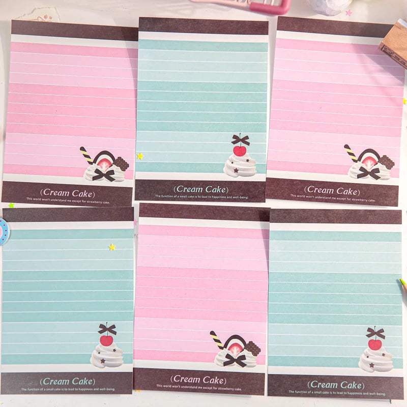 80 Sheets Cute Japanese Old-fashioned Style Memo Pads Message Paper Journal DIY Base Material Notepad School Office Stationery Qme