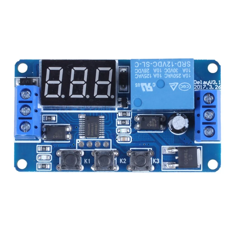 A02F-3X Automation DC 12V LED Display Digital Delay Timer Control Switch Relay Module Qme
