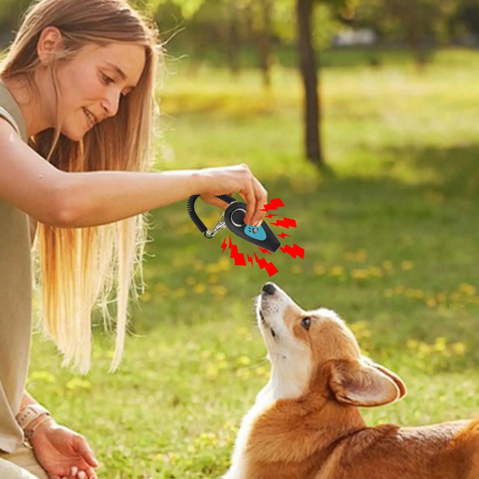 Dog Clicker 2 in 1 Pet Clicker and Whistle Professional Dog Whistle with Wrist Strap Silent Recall Device for Behavior Qme