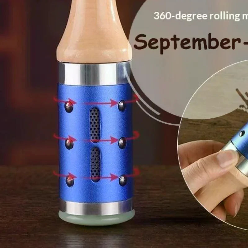 360 Rotation Jade Moxibustion Stick Raised Point Massage Gua Sha Tool Qme
