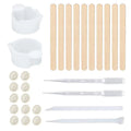 15/28PCS Glue Mixing And Dispensing Cup Epoxy DIY Mold Resin Mixing Casting Tools Kit DIY Craft Jewelry Making Qme A1
