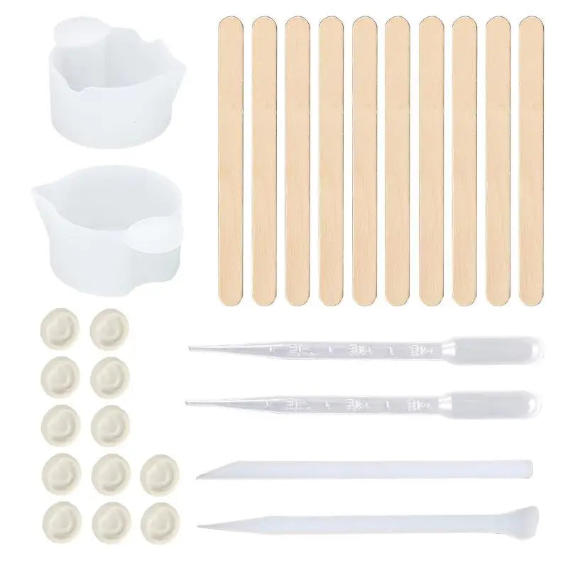 15/28PCS Glue Mixing And Dispensing Cup Epoxy DIY Mold Resin Mixing Casting Tools Kit DIY Craft Jewelry Making Qme A1