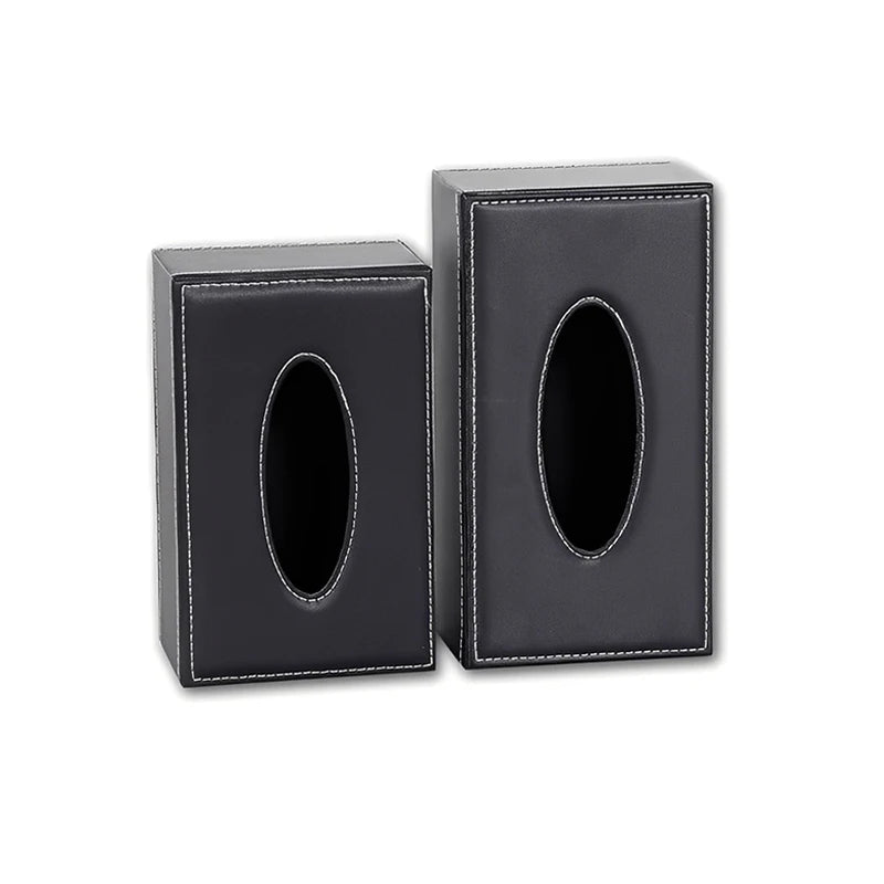 Household Tissue Storage Box Leather Car Paper Dispenser Container Qme