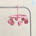 Lovely Strawberry Clothes Dryer Hanger Windproof Socks Underwear Drying Rack Household Heart Storage Laundry Rack Home Qme A