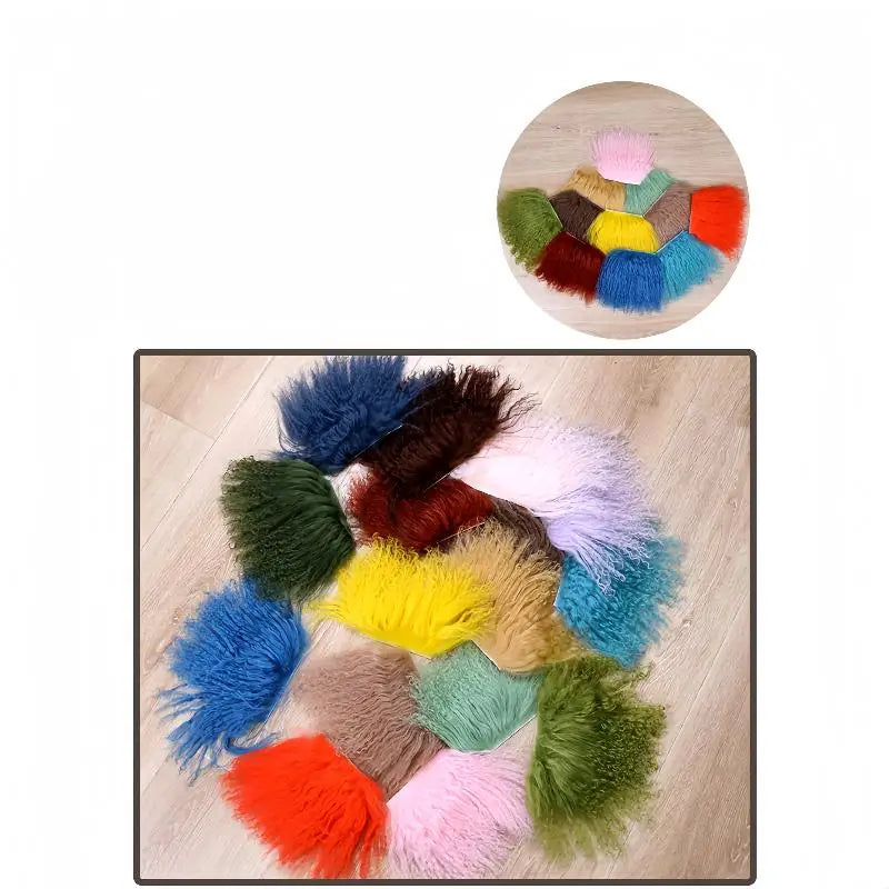 Dolls Accessories Mongolian Fur Sheepskin Wool Extensions Curly Qme