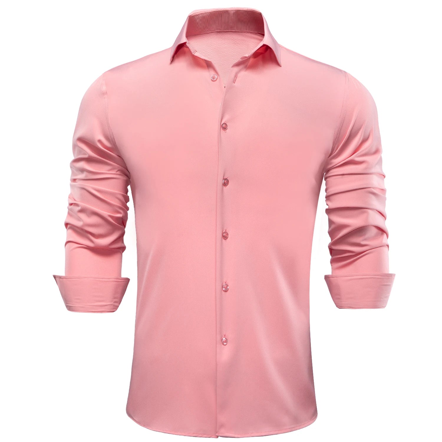 Hi-Tie Jacquard Paisley Light Blue Mens Shirt Long Sleeve Lapel Shirt Blouse Outerwear Wedding Office Breathable Quality Qme CY-1055 L