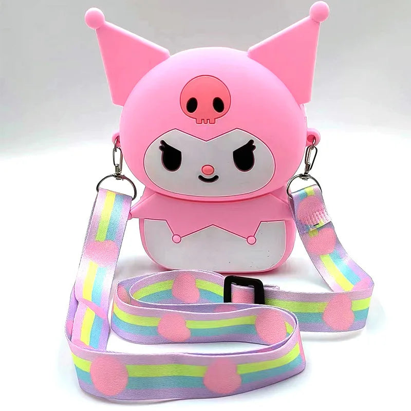 Kuroomi Cute Cat-shaped Silicone Coin Purse Multi-color Strap Qme 4