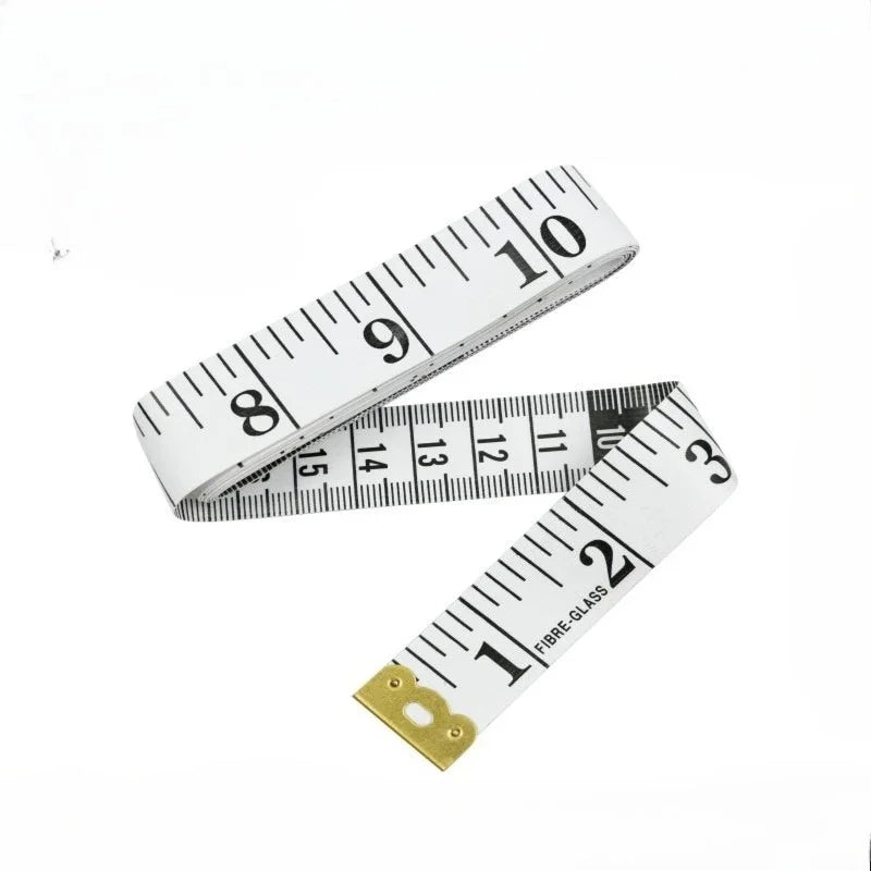 150cm/60" Body Measuring Ruler Sewing Tailor Tape Measure Centimeter Meter Sewing Measuring Tape Soft Qme 3m-2.0cm-white