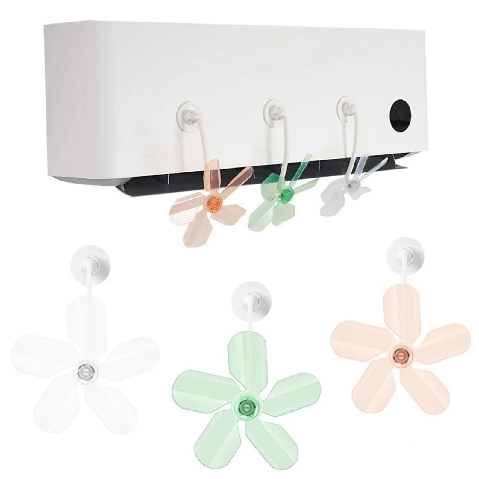 Universal Type Three-pack Air Conditioning Hanging Fan Anti-direct-blow deflector for Bedroom Living Room Qme Clear