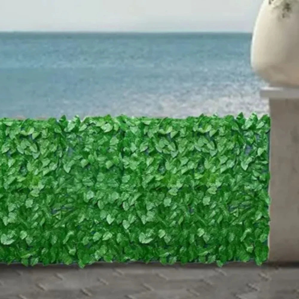 50X100cm Artificial Flowers Leaves Fence Removable Outdoor Garden Decoration Hedge Privacy Protection Green Leaf Flower Wall Qme
