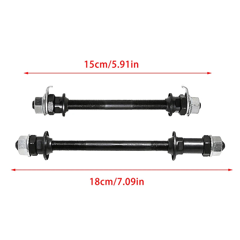 150 Bike Front Rear Wheel Hub Axles Metal Bicycle Solid Spindle Shift Qme