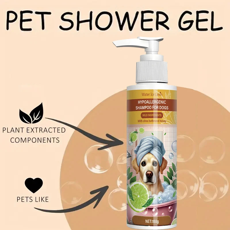 Pet Shampoo - Neutral Deep Cleansing Pet Bathing with Fresh Fragrance, Moisturizing, Removing Odor, Suitable for Cats and Dogs, Keeping Clean Hair, Smooth and Shiny Qme