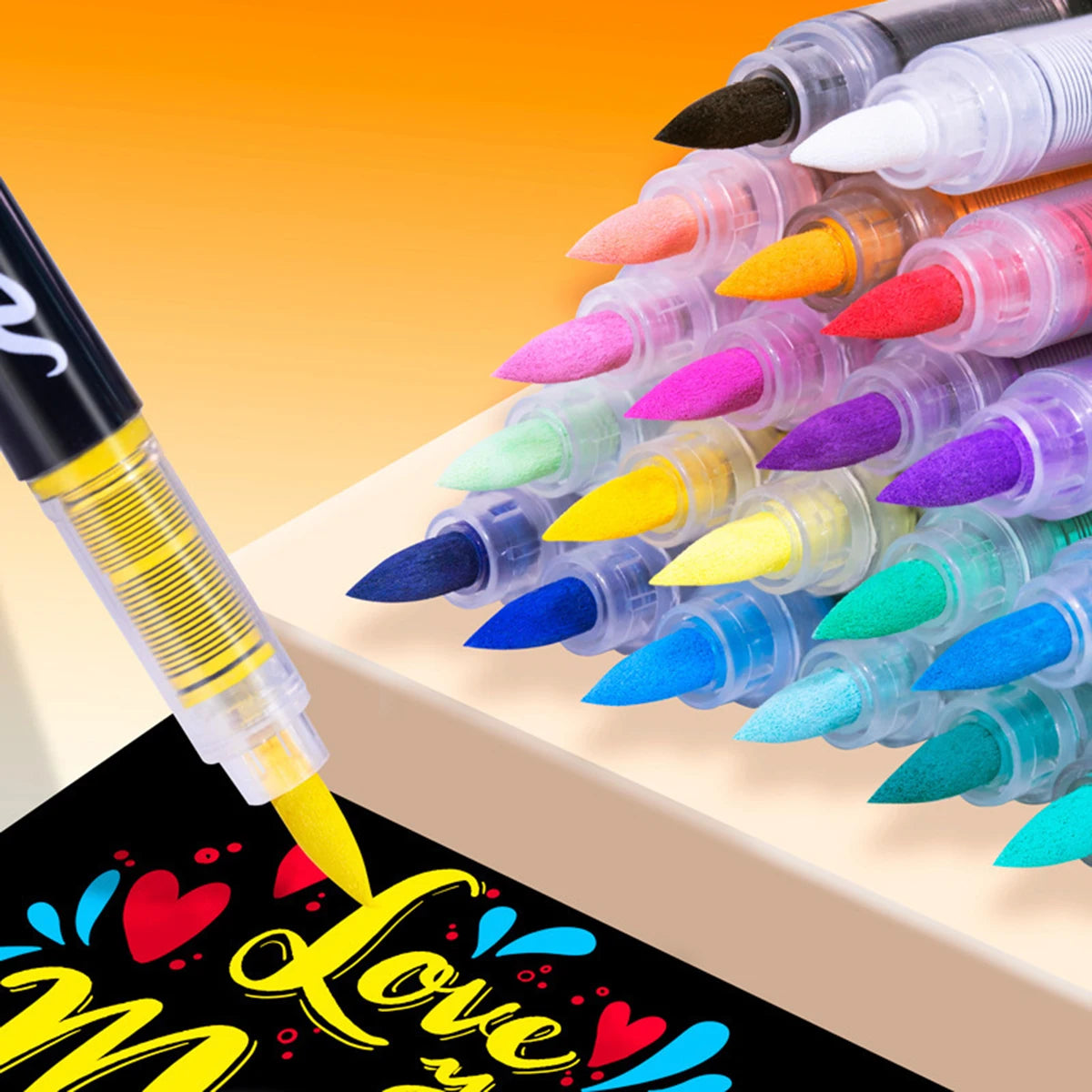 72-120 Colors Acrylic Paint Pens Markers Brush Tip Paint Markers For Rock Painting Wood Canvas Stone,Christmas Gift DIY Crafts Qme