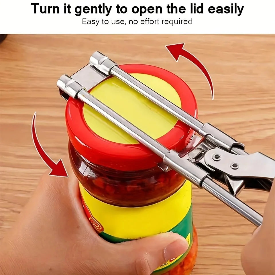 1 stainless steel adjustable can opener Qme Silver
