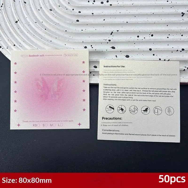 Gradient Pearlescent Nail Display Cards Mark Colorful Design Perfect Qme H H