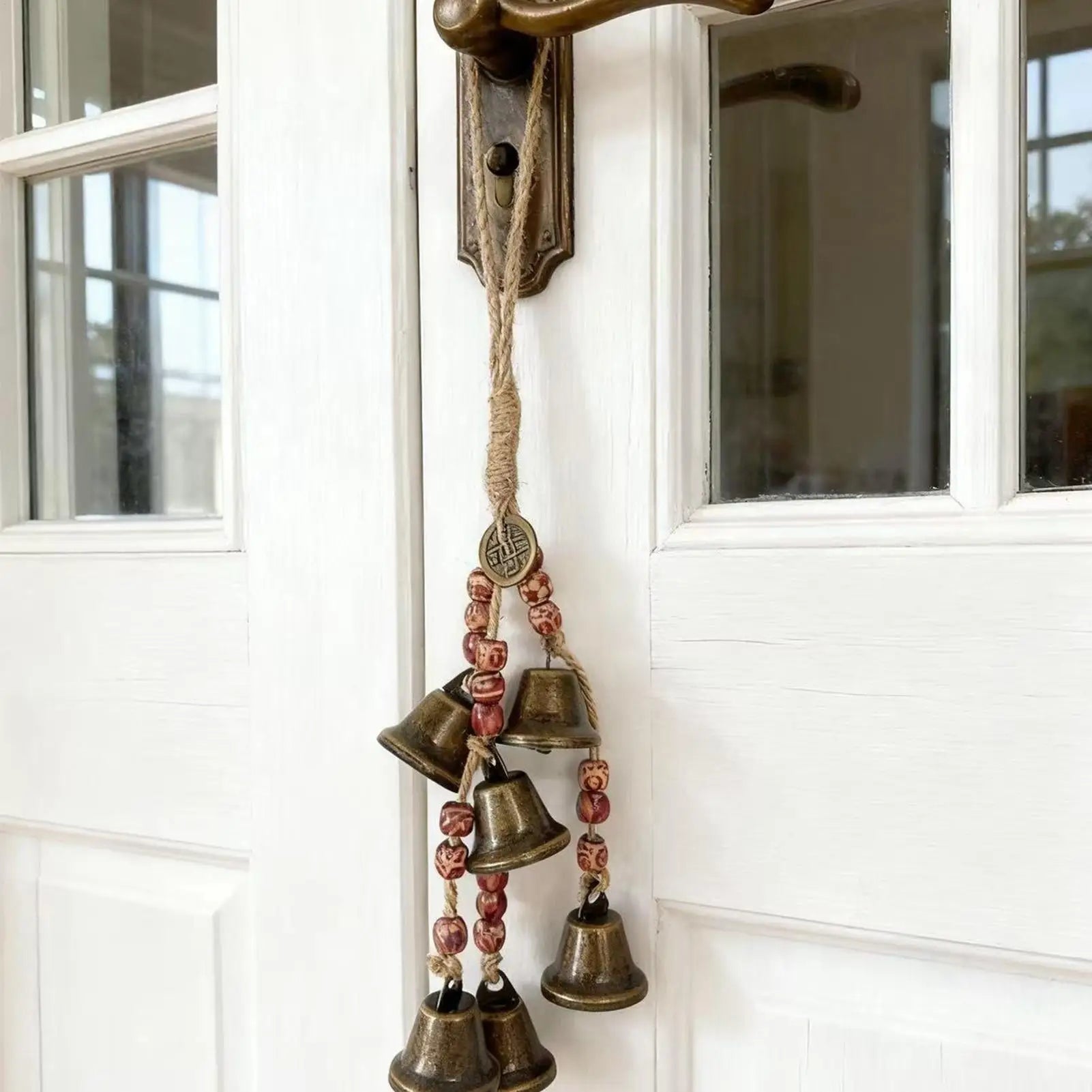 Christmas Bells Floral Wooden Bead Festive Decor Praying Bell Qme