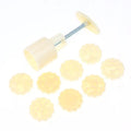 Food Safe Hand Press Flower Shaped Pastry Mold Multiple Stamps Non Qme 8Pcs