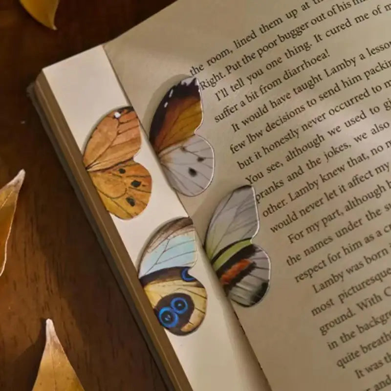 4Pcs Colorful Butterfly Magnetic Bookmark Classical Butterfly Shaped Artistic Bookmark Student Artistic Bookmark Office Supplies Qme