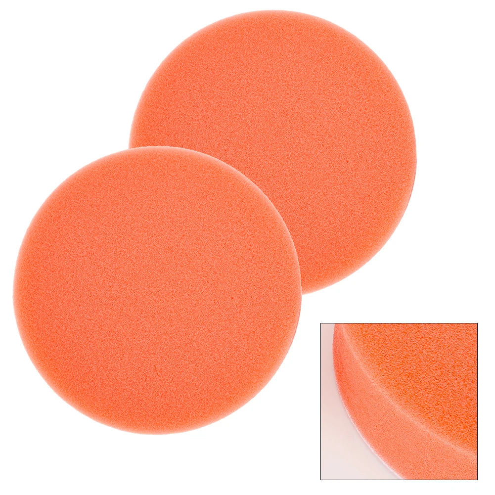 2pcs 125mm 5inch Home Polishing Pad Power ToolsBuffing Pad Cleaning Tools Orange Polishing Reusable Waxing Pads Qme