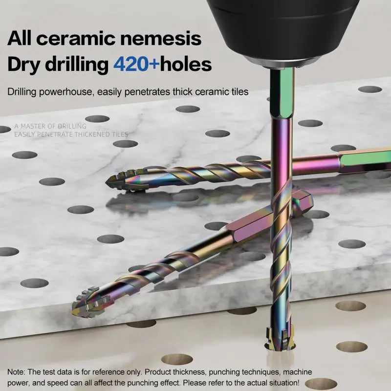Tiles Concrete Metal Ceramics Drill Bits Tools 6- Four-edge Serrated Qme