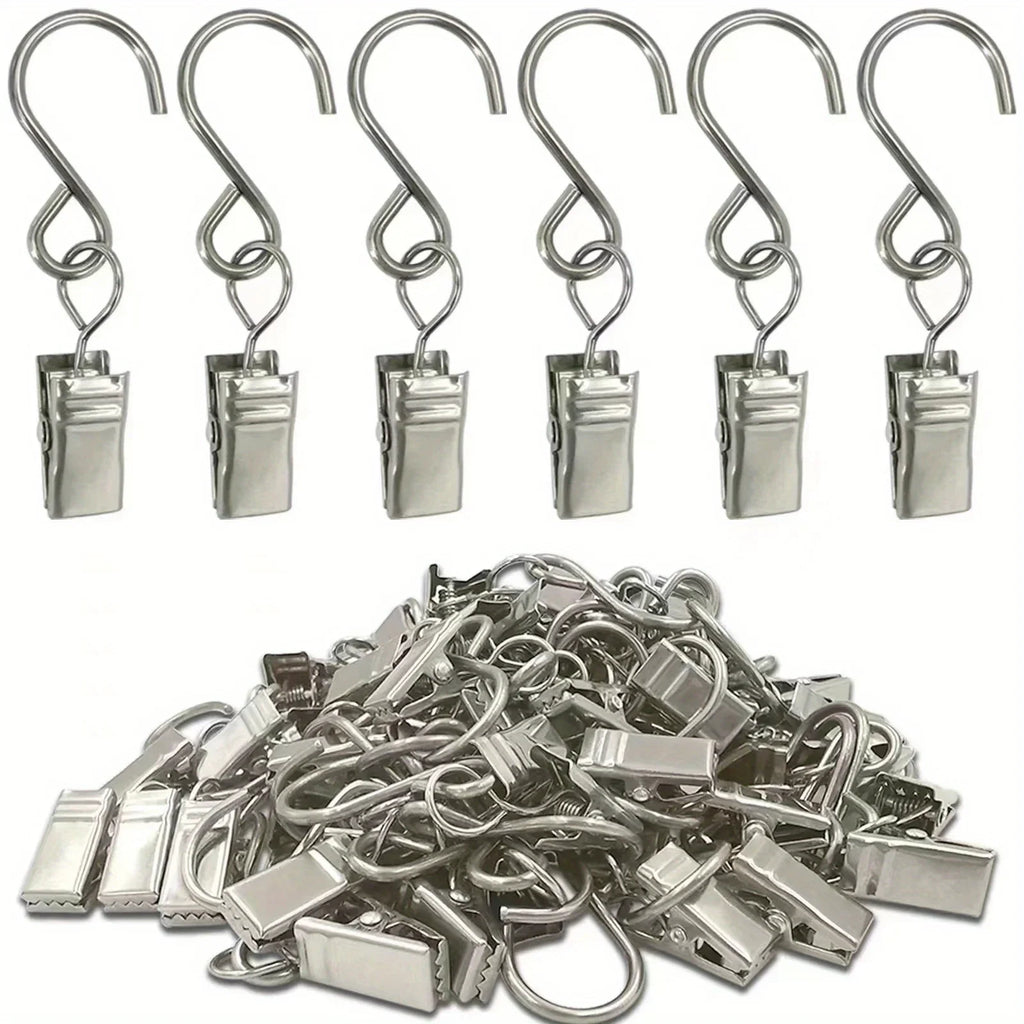 20pcs Of S-shaped Hooks for Curtains, Hangers for Draining Sinks And Camping Tents, Art And Craft Displays, Qme