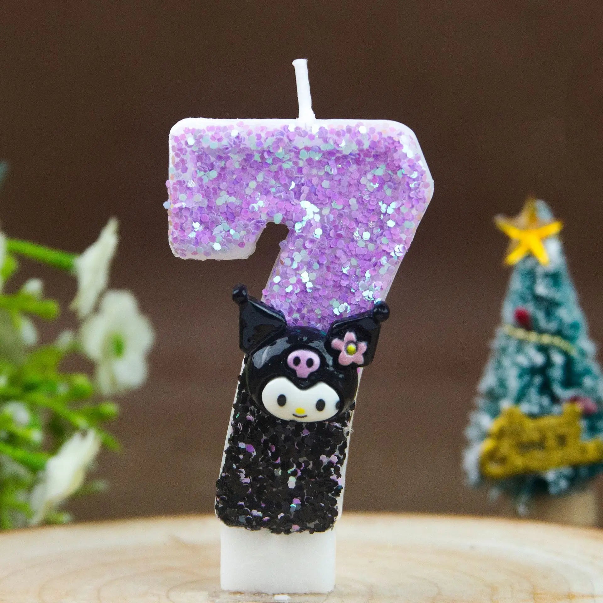 Kuromi Themed Birthday Candles 0-9 Numbers Cartoon Cake Topper Decorations for Kids Party Supplies Qme 7